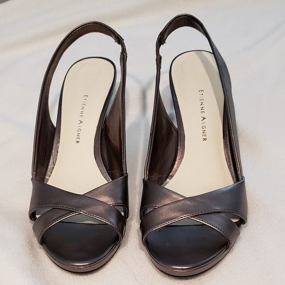 Etienne Aigner Shoes - Etienne Aigner Ophelia Slingback Sandals Pewter